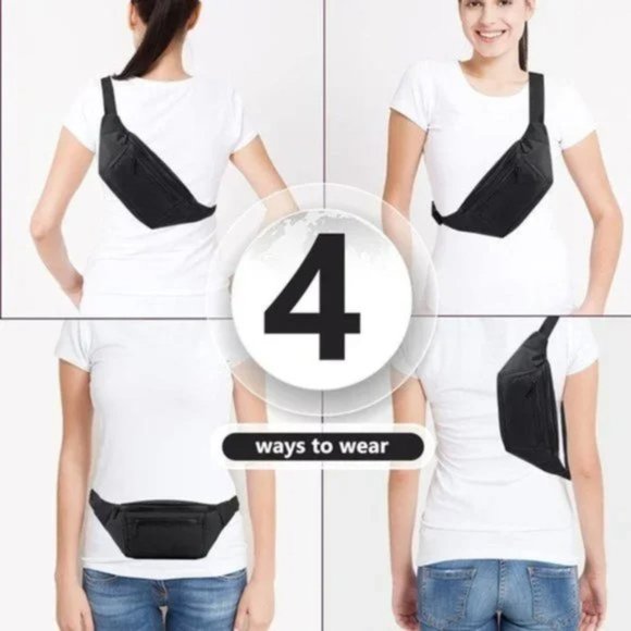 New Fanny Pack, Waist Bag Black - Picture 5 of 7